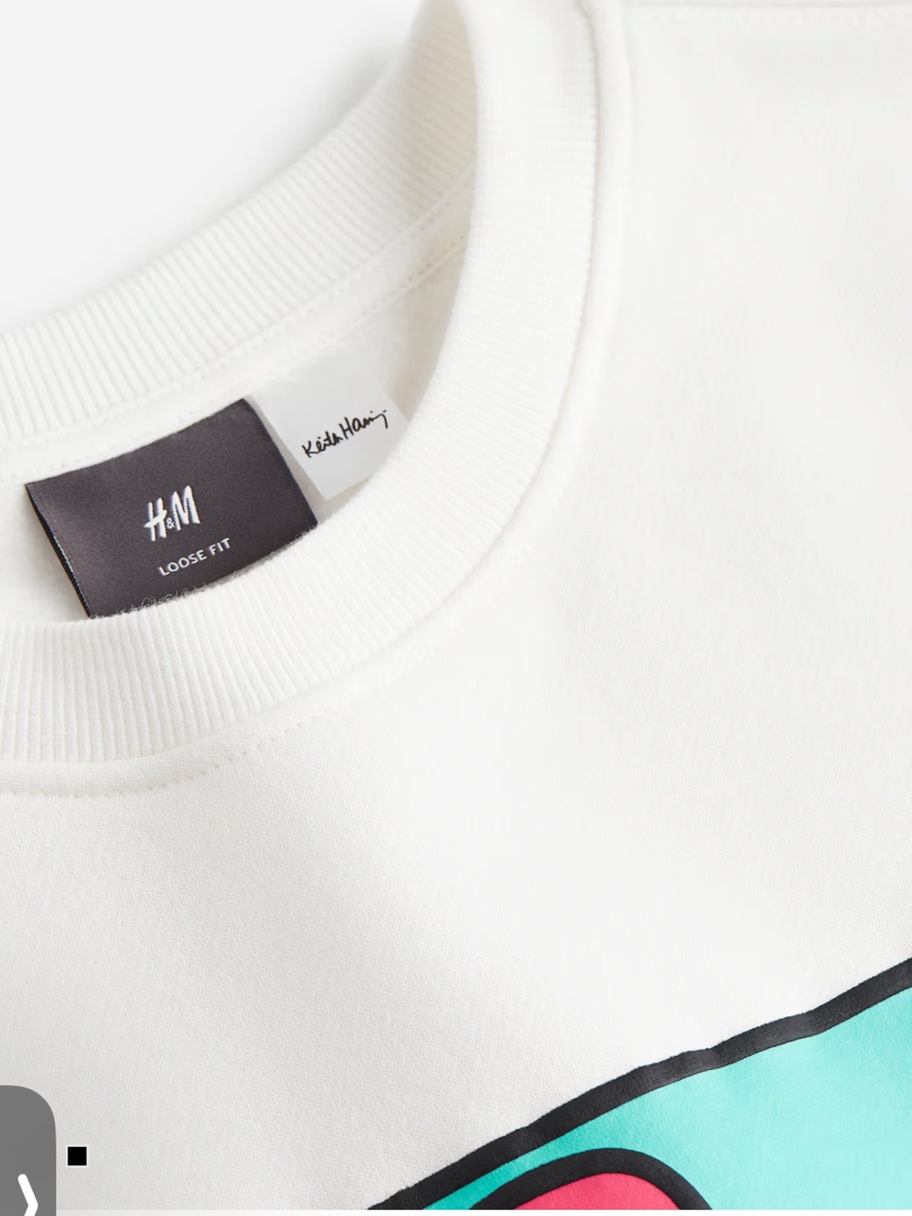 H&M Crewneck Sweatshirt with Pink & Teal Graphic "Montreux Jazz Festival 1983" M - Picture 2 of 14